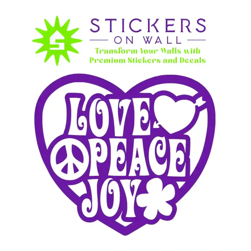 Peace Joy Wall Stickers Perfect Purple | Stickers on Wall