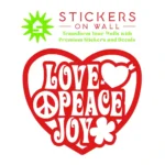 Peace Joy Wall Stickers Red | Stickers on Wall