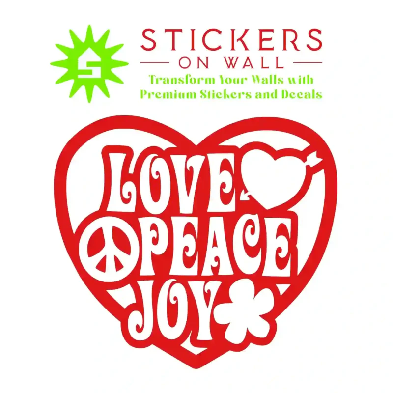 Peace Joy Wall Stickers Red | Stickers on Wall