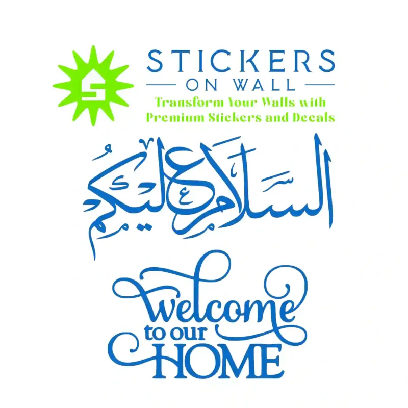 Peace Welcome Wall Stickers Azure Blue | Stickers on Wall