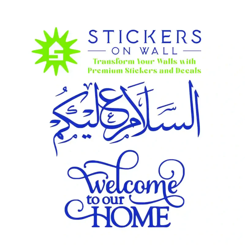 Peace Welcome Wall Stickers Brilliant Blue | Stickers on Wall