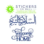 Peace Welcome Wall Stickers Medium Blue | Stickers on Wall