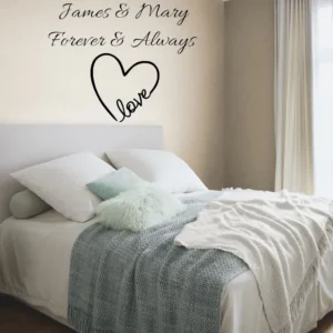 Romantic Names Wall Stickers Dark Black
