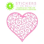 Scroll Heart Wall Stickers Bubblegum | Stickers on Wall