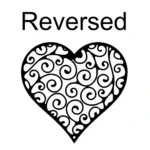 Scroll Heart Wall Stickers Reversed | Stickers on Wall