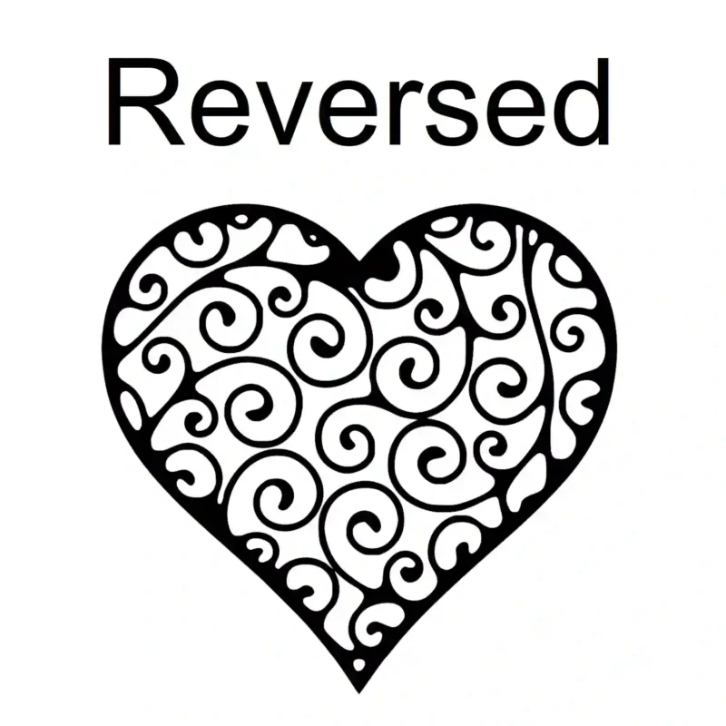 Scroll Heart Wall Stickers Reversed | Stickers on Wall