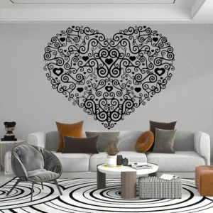 Swirl Heart Wall Stickers