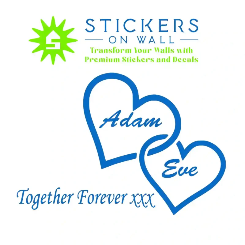 Together Forever Wall Stickers Azure Blue | Stickers on Wall