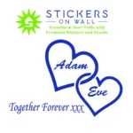 Together Forever Wall Stickers Brilliant Blue | Stickers on Wall Together Forever Wall Stickers Brilliant Blue | Stickers on Wall
