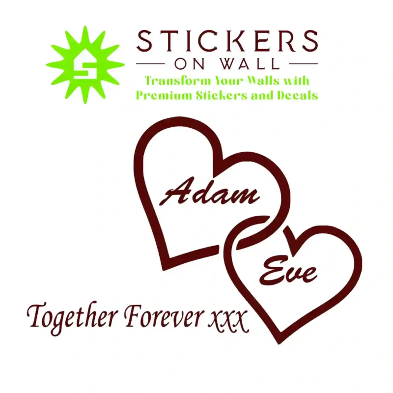 Together Forever Wall Stickers Burgundy | Stickers on Wall