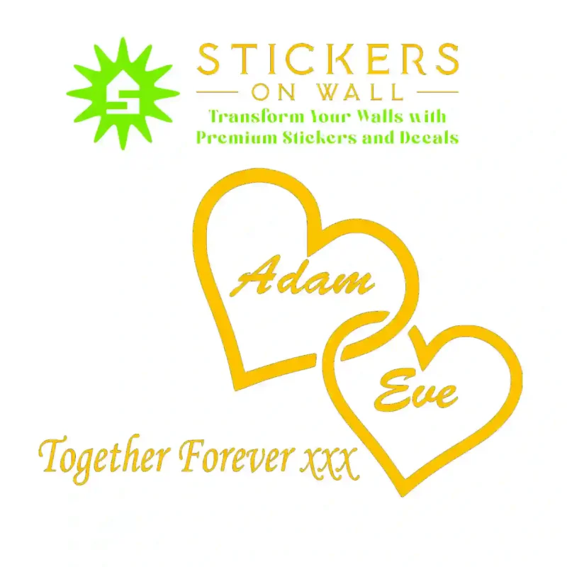 Together Forever Wall Stickers Golden Yellow | Stickers on Wall