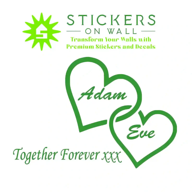 Together Forever Wall Stickers Mid Green | Stickers on Wall