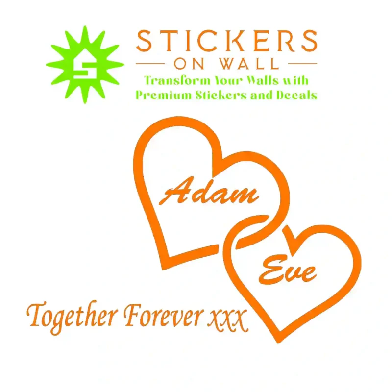 Together Forever Wall Stickers Orange | Stickers on Wall