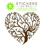 Tree Heart Wall Stickers Brown | Stickers on Wall