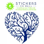 Tree Heart Wall Stickers Medium Blue | Stickers on Wall