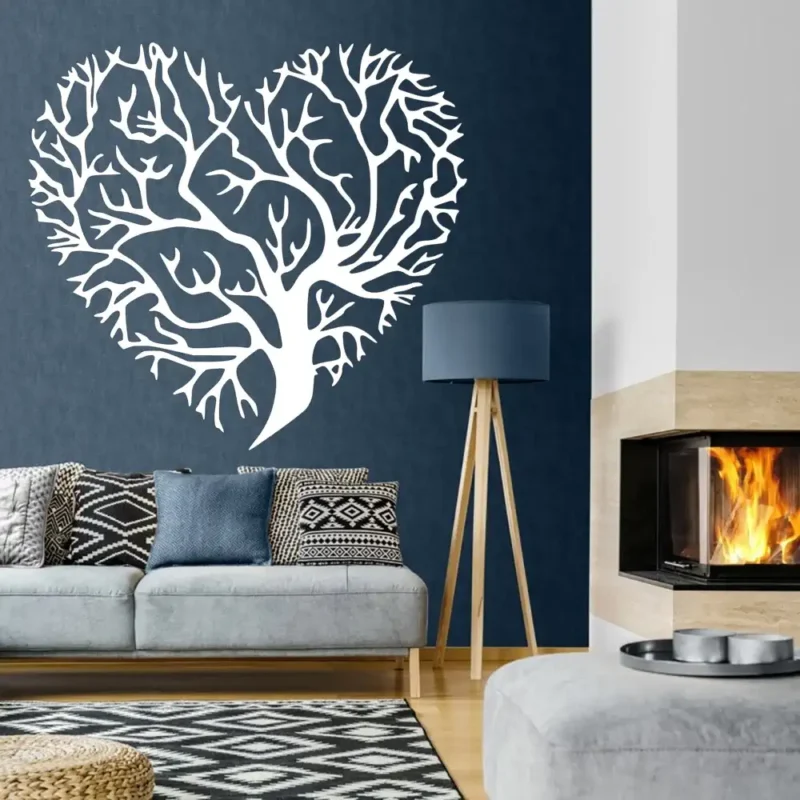 Tree Heart Wall Stickers White | Stickers on Wall