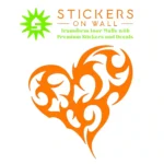 Tribal Heart Wall Stickers Orange | Stickers on Wall