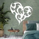 Tribal Heart Wall Stickers White | Stickers on Wall