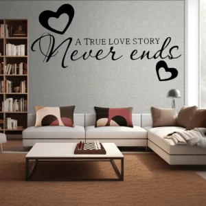 True Love Wall Stickers Dark Black