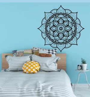 Floral Mandala Wall Stickers Dark Black | Stickers on Wall
