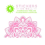 Half Mandala Wall Stickers Bubblegum | Stickers on Wall