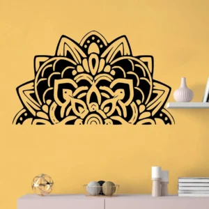 Half Mandala Wall Stickers Dark Black | Stickers on Wall