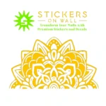 Half Mandala Wall Stickers Golden Yellow | Stickers on Wall