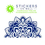 Half Mandala Wall Stickers Medium Blue | Stickers on Wall