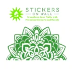 Half Mandala Wall Stickers Mid Green | Stickers on Wall