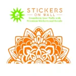 Half Mandala Wall Stickers Orange | Stickers on Wall