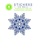 Lotus Mandala Wall Stickers Medium Blue | Stickers on Wall