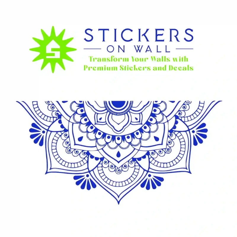Mandala Border Wall Stickers Brilliant Blue | Stickers on Wall