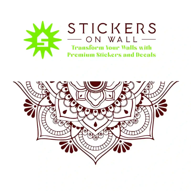 Mandala Border Wall Stickers Burgundy | Stickers on Wall