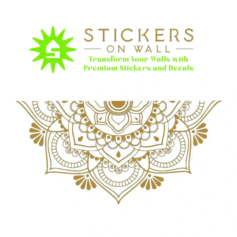 Mandala Border Wall Stickers Gold | Stickers on Wall