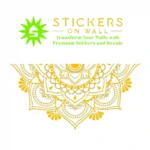 Mandala Border Wall Stickers Golden Yellow | Stickers on Wall