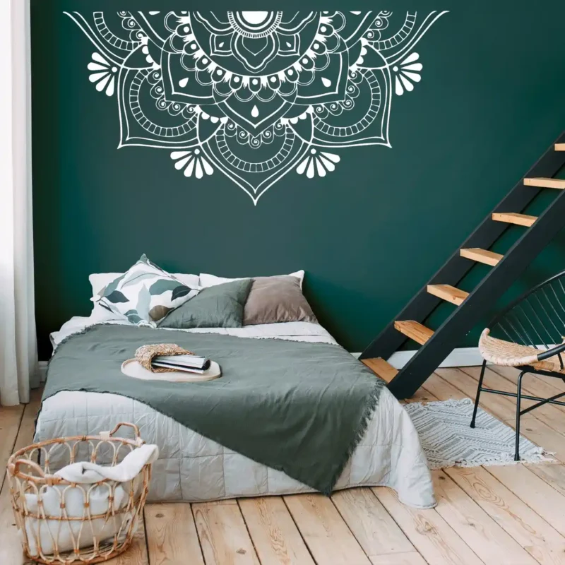 Mandala Border Wall Stickers White | Stickers on Wall