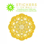 Ornamental Mandala Wall Stickers Golden Yellow | Stickers on Wall