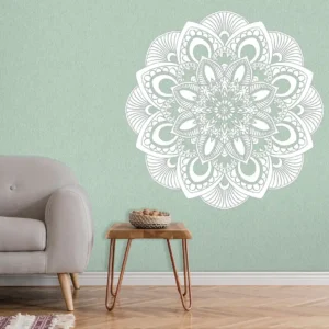 Ornamental Mandala Wall Stickers White