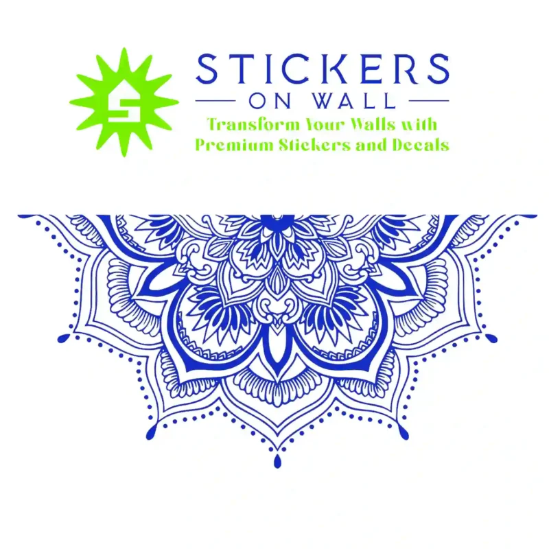 Crown Mandala Wall Stickers Brilliant Blue | Stickers on Wall