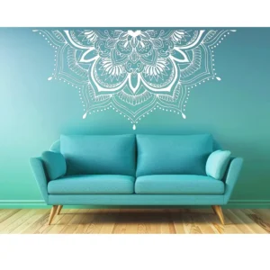 Crown Mandala Wall Stickers White | Stickers on Wall