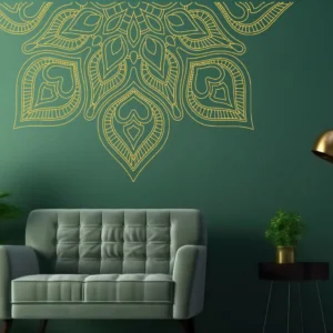 Half Mandala Teardrop Stickers | Stickers on Wall