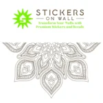 Half Mandala Teardrop Stickers Brown | Stickers on Wall
