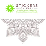 Half Mandala Teardrop Stickers Burgundy | Stickers on Wall