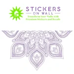 Half Mandala Teardrop Stickers Perfect Purple | Stickers on Wall