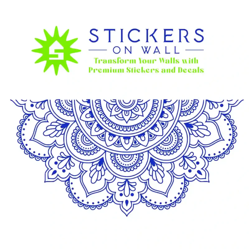 Mandala Arch Wall Stickers Brilliant Blue | Stickers on Wall