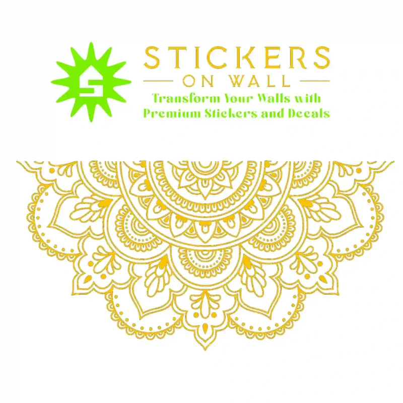 Mandala Arch Wall Stickers Golden Yellow | Stickers on Wall