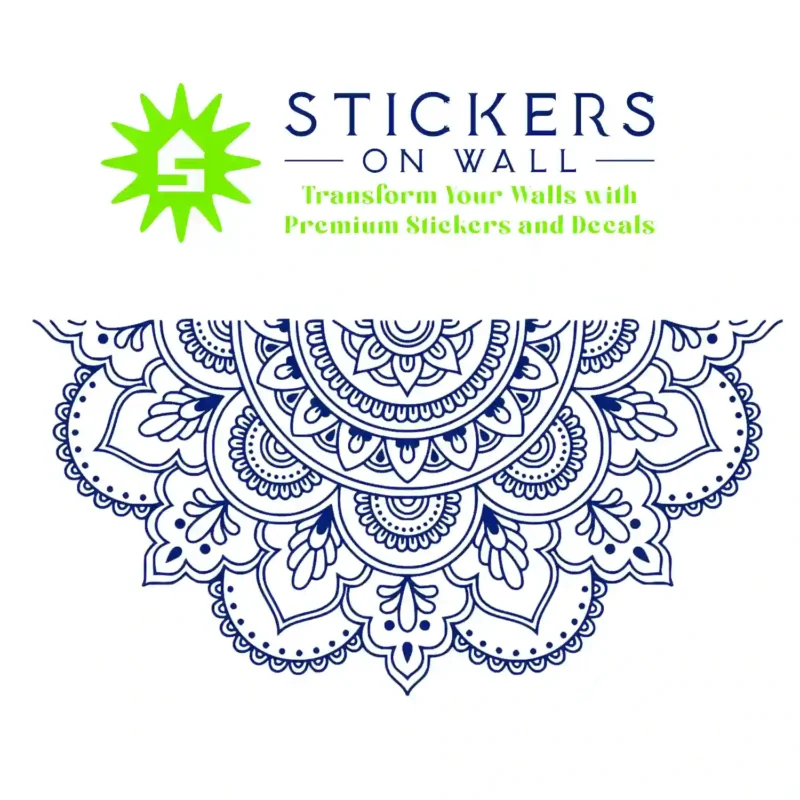 Mandala Arch Wall Stickers Medium Blue | Stickers on Wall