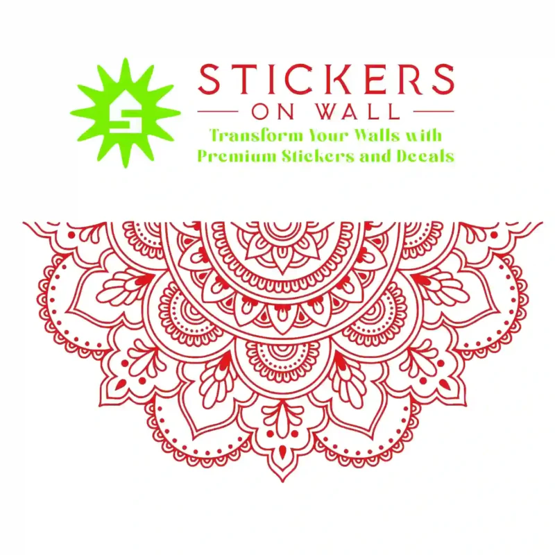 Mandala Arch Wall Stickers Red | Stickers on Wall