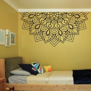 Mandala Cascade Wall Stickers Dark Black | Stickers on Wall