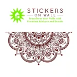 Mandala Curve Wall Stickers Burgundy | Stickers on Wall